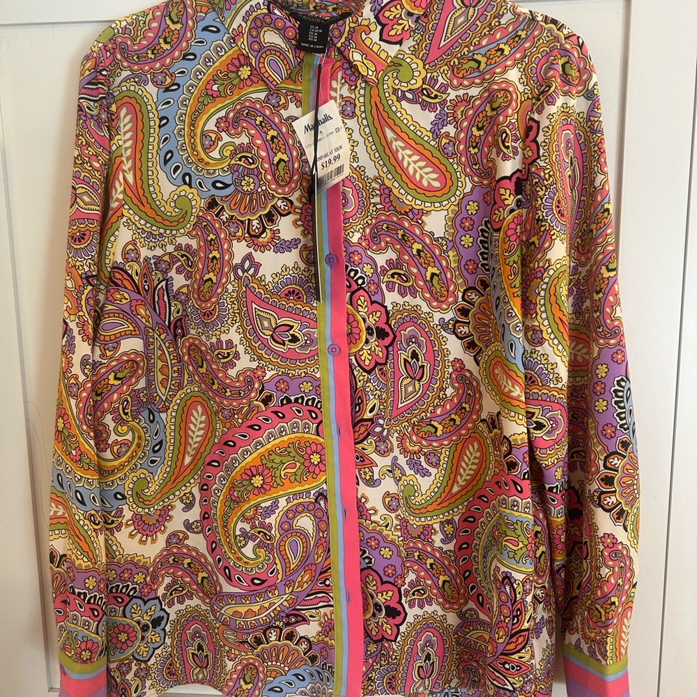 Rachel Zoe Multicolor Paisley Shirt